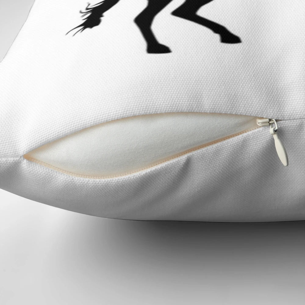 Spirit Stallion of the Cimarron horse-themed decorative pillow