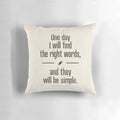 Jack Kerouac's 'The Dharma Bums' quote printed on a black and white pillow