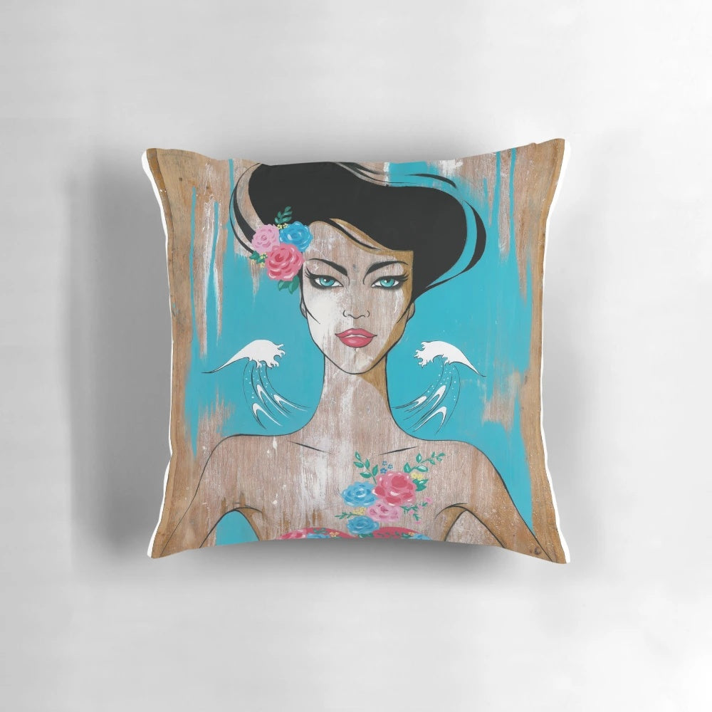 Inspiring "Who Do You Think You Are?" decorative pillow with motivational quote