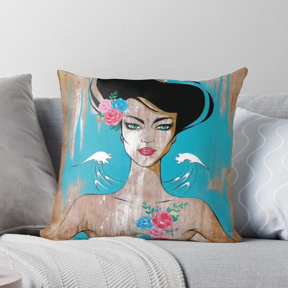 Inspiring "Who Do You Think You Are?" decorative pillow with motivational quote