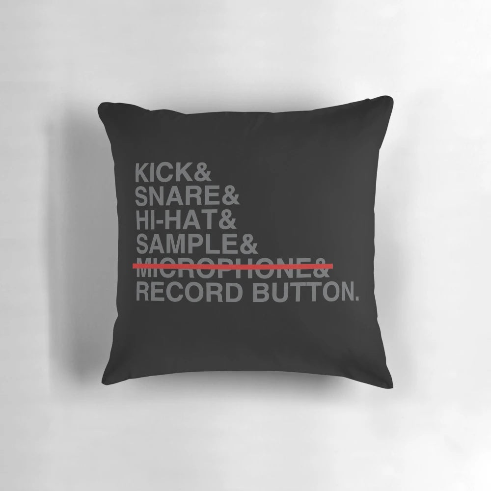 Pillow featuring abstract instrumental hip hop beat