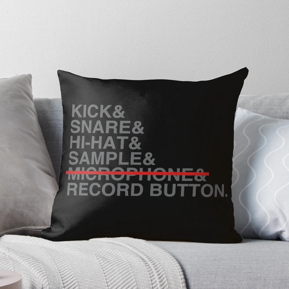 Pillow featuring abstract instrumental hip hop beat