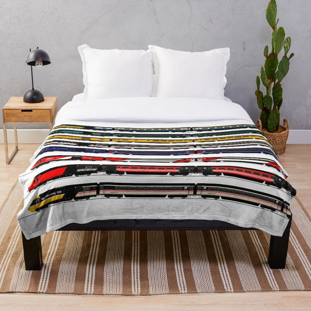 Intercity 125 HST Locomotives-Inspired Plush Blanket