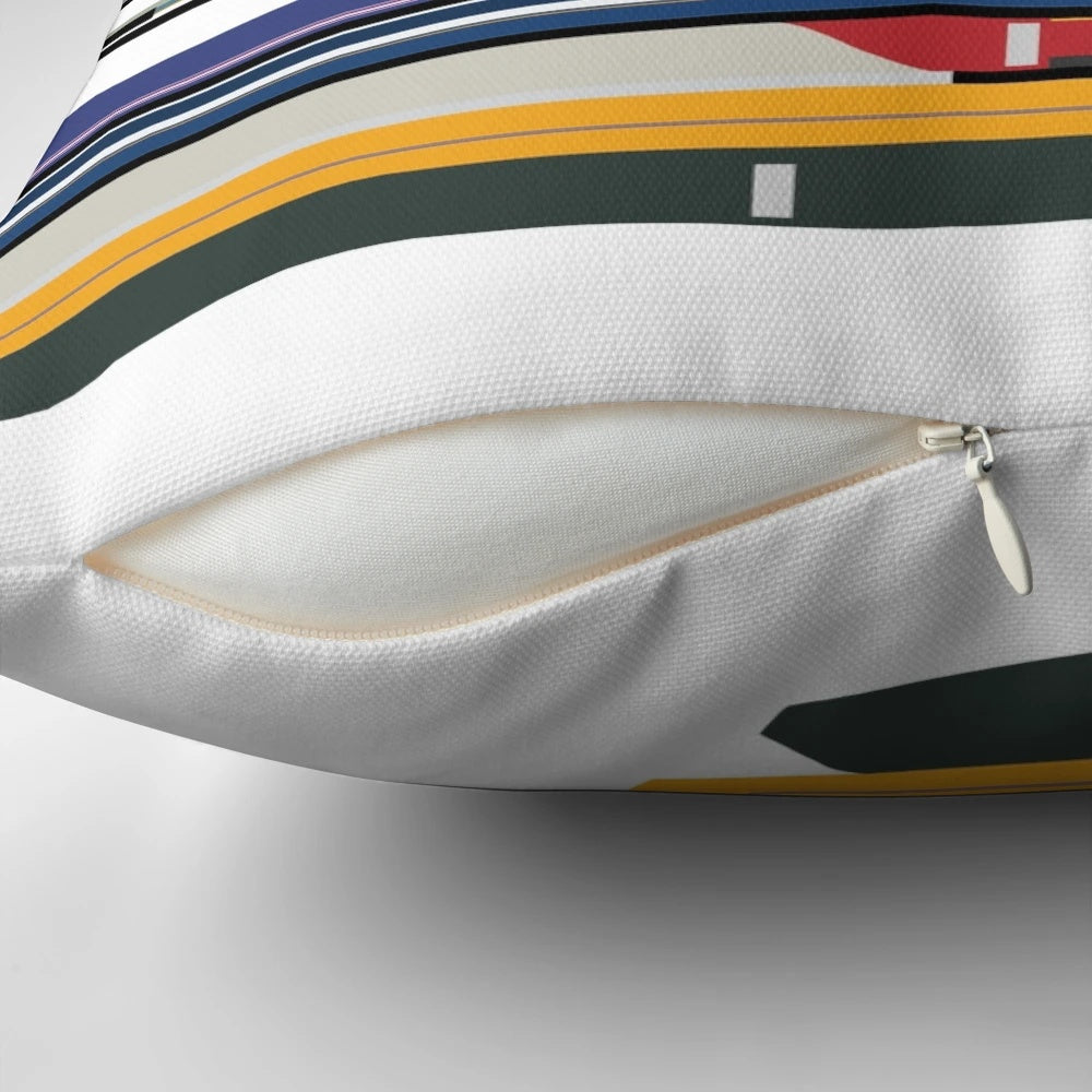 Intercity 125 high speed train outline design pillow featuring British Rail class 43 liveries