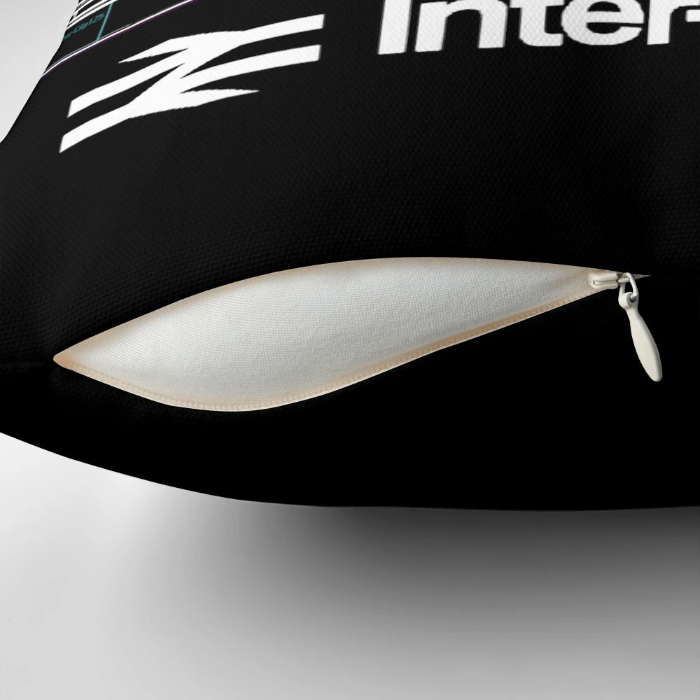 Intercity Pillow featuring an image of a locomotive engine