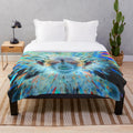Intergalactic alien plush blanket with sci-fi and fantasy design