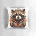 Vibrant Rocket Raccoon character pillow for sci-fi enthusiasts and space adventure fans
