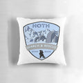 Intergalactic Search and Rescue Pillow featuring Star Wars-inspired design with Jedi, lightsabers, and space elements