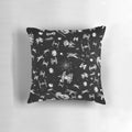 Colorful throw pillow featuring a space battle scene with spaceships and stars