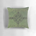 Decorative Celtic knotwork pattern on a plush pillow