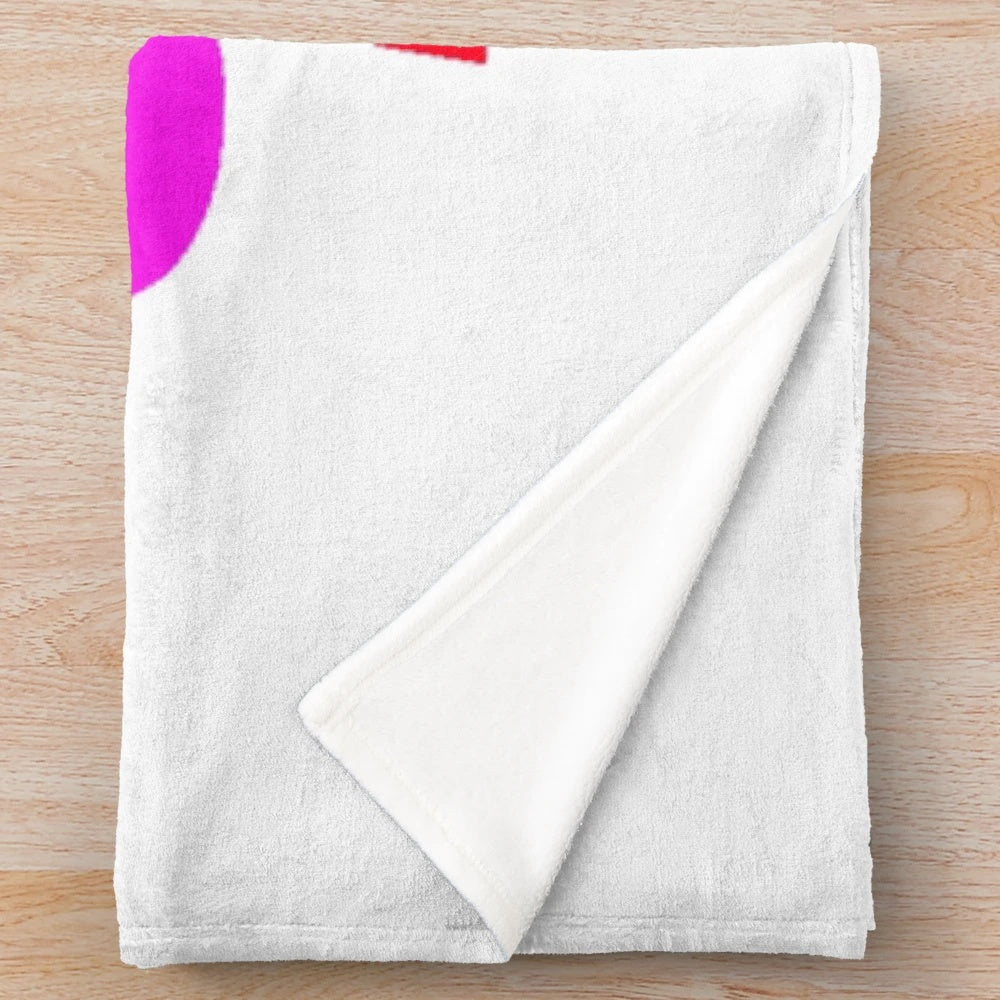 Plush blanket with geometric and nature-inspired patterns