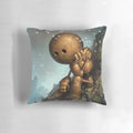 Introversion Robot Pillow, a cute and funny home decor piece featuring a sad robot design