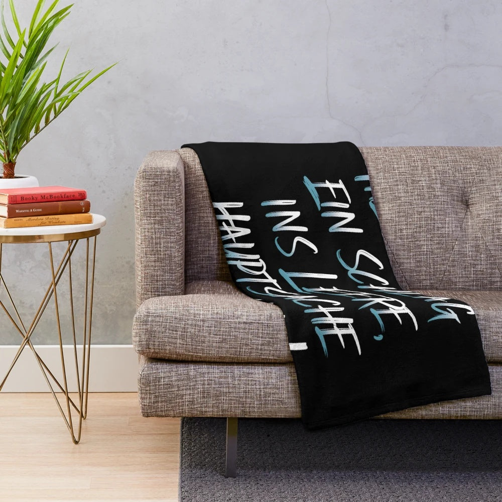 Plush blanket with ironic statement design by Talahon Life