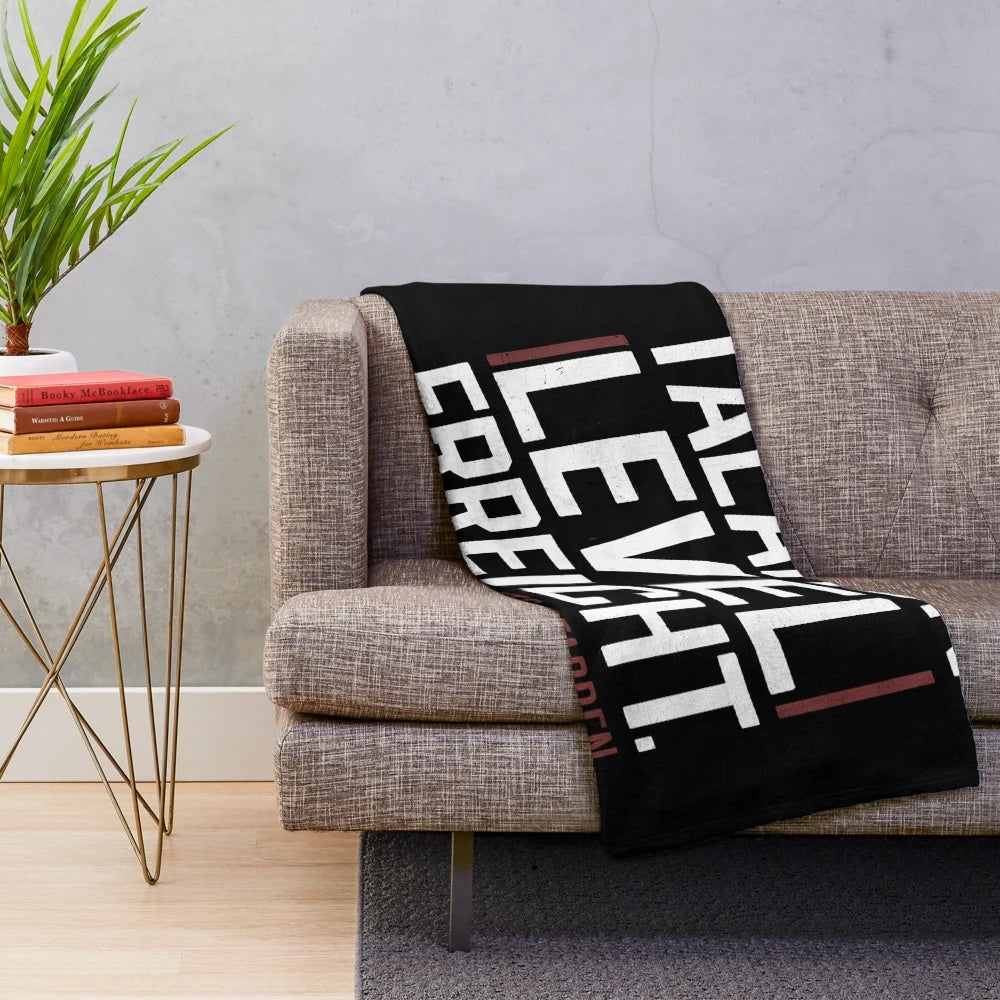 Ironic statement plush blanket featuring a Talahon-inspired design