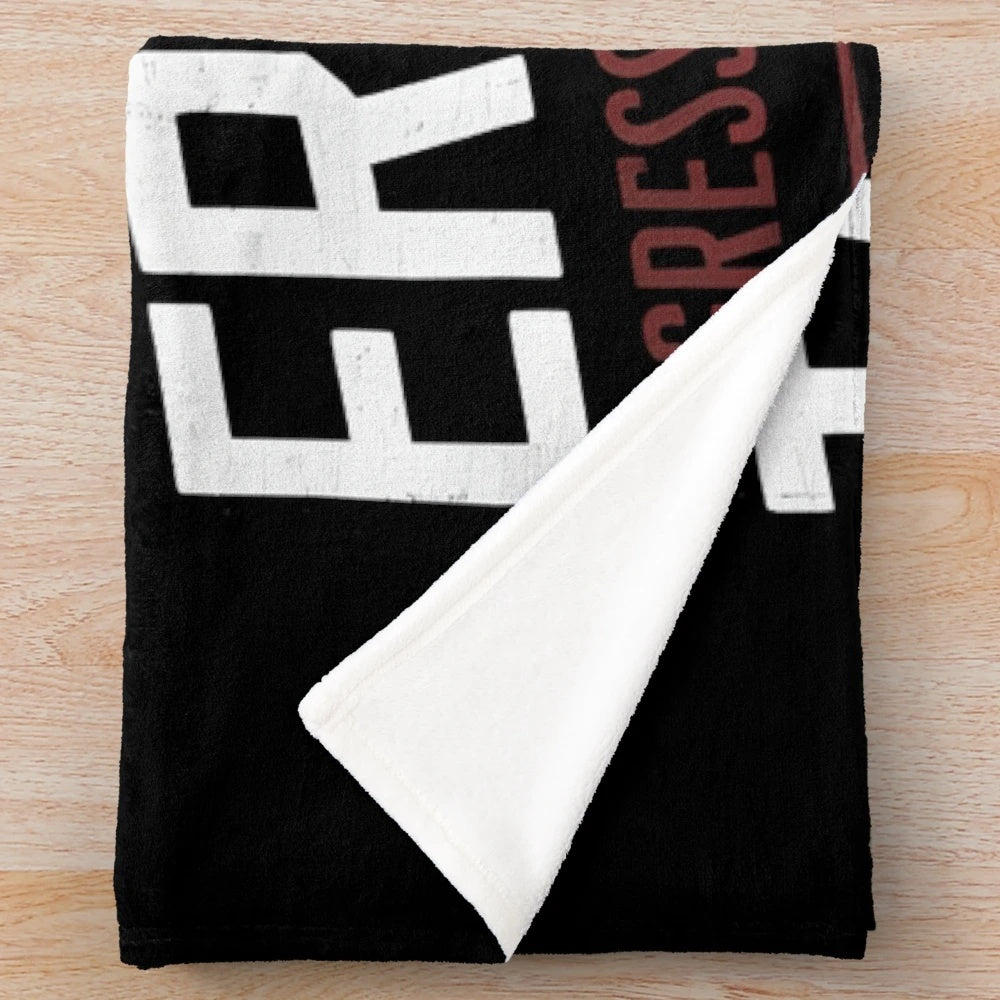 Ironic statement plush blanket featuring a Talahon-inspired design