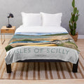 Isles of Scilly plush blanket featuring a scenic landscape photograph