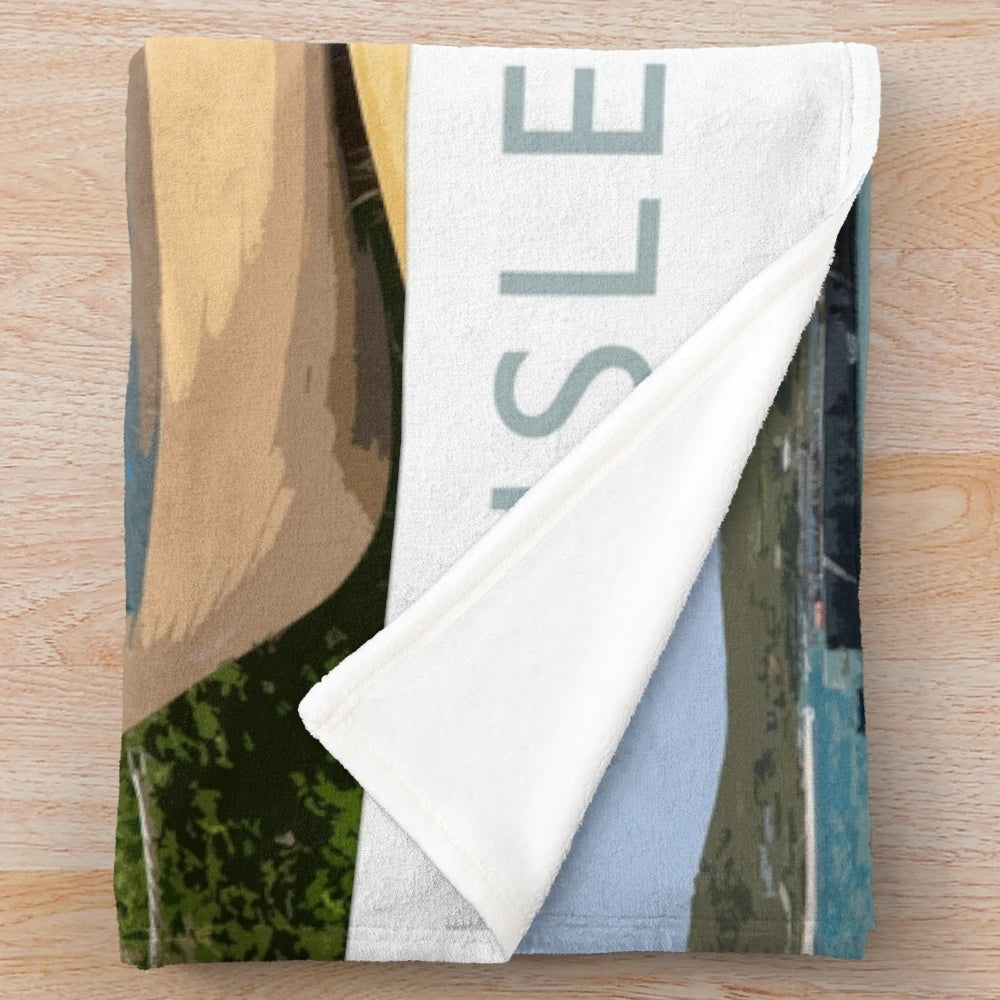 Isles of Scilly plush blanket featuring a scenic landscape photograph
