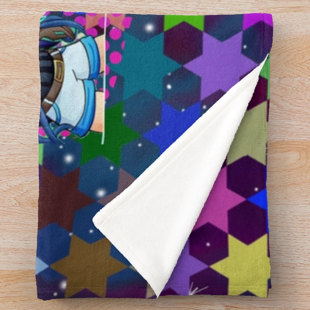 Itsfunneh and the Krew inspired plush blanket featuring popular Roblox gaming characters
