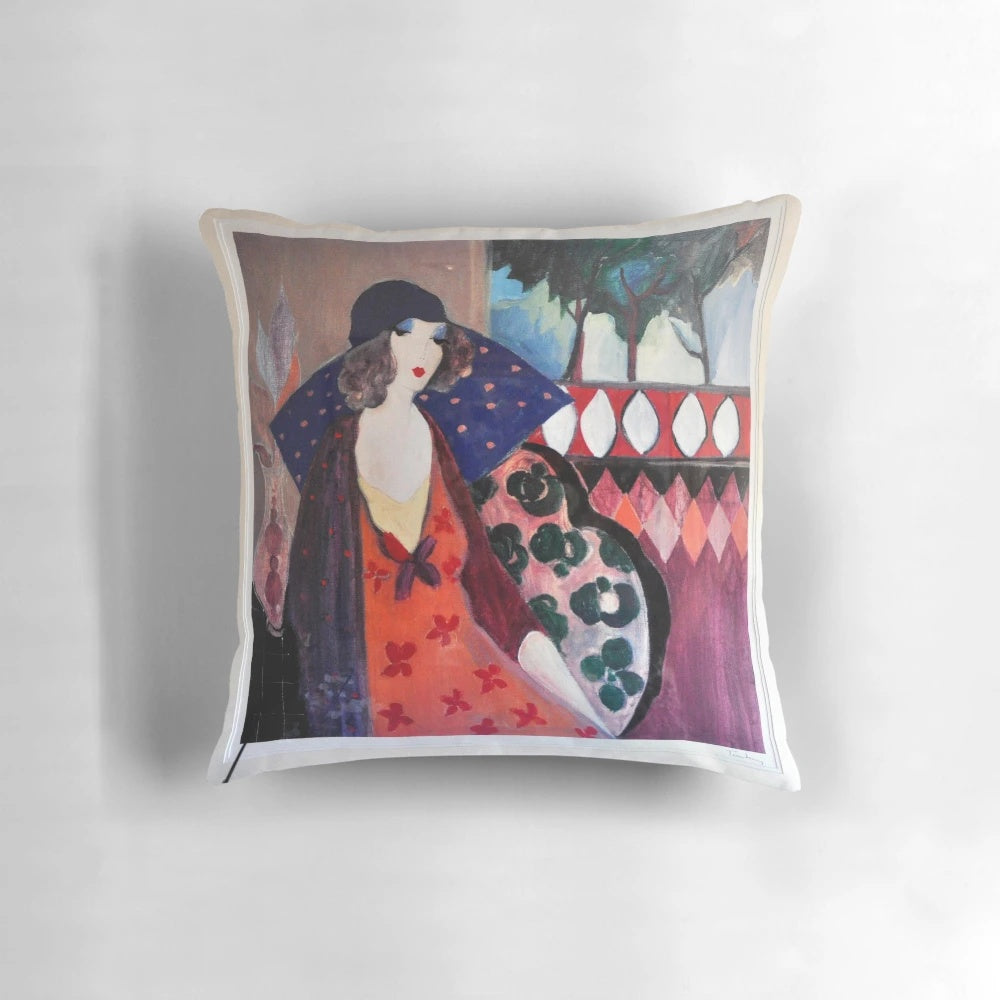 Itzchak Tarkay Indigo Chapeau Hat Pillow