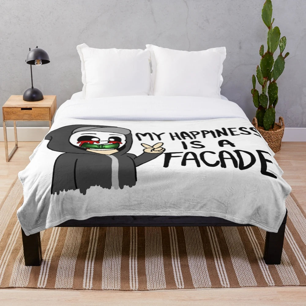 Soft, cozy plush blanket featuring the J-Dog design from Hollywood Undead