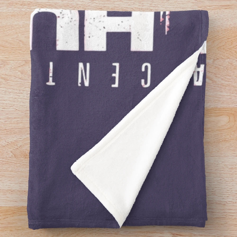 Jack Hughes hockey themed plush blanket with sweatshirt design