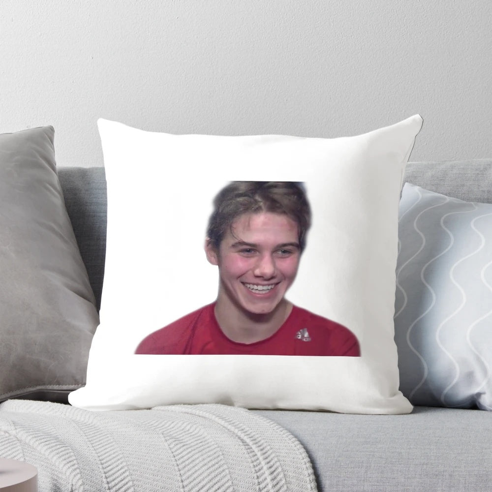 Jack Hughes Pillow - Designed to Support New Jersey Devils Fans