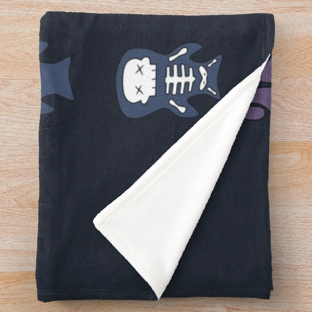 Jackbox Party Trivia Murder Party inspired plush blanket with seven deadly sins icons