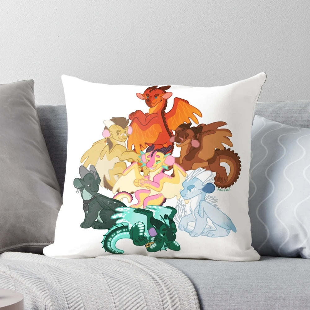 Jade Winglet Wings of Fire Themed Pillow