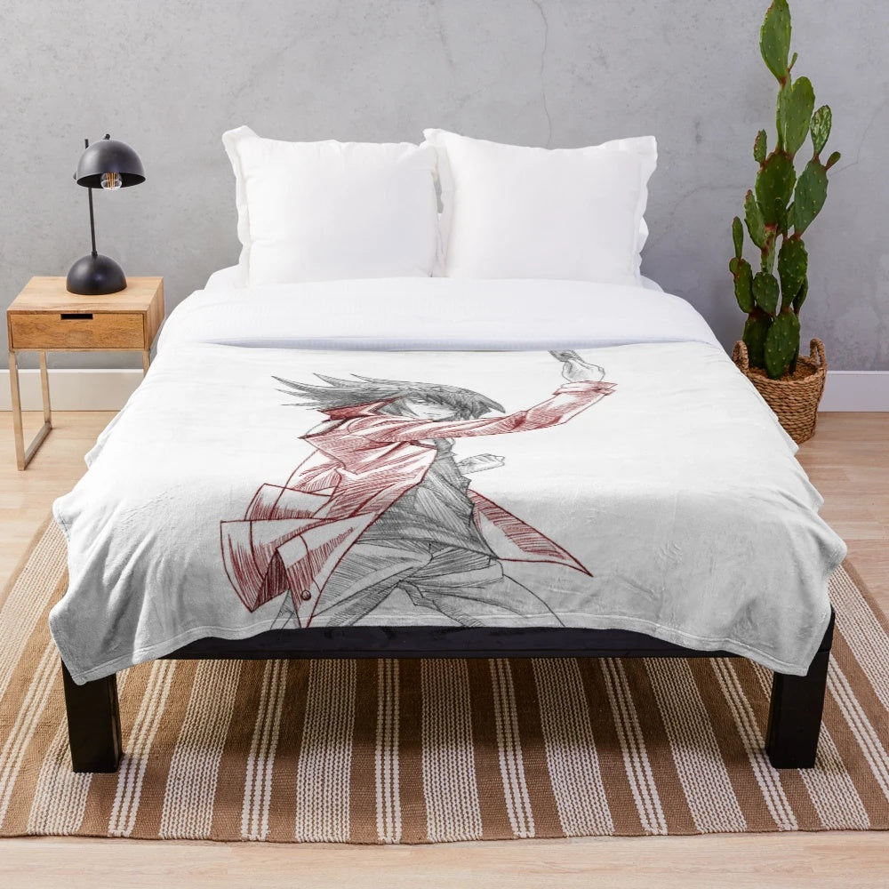 Jaden Yuki plush blanket featuring character from YuGiOh GX anime series