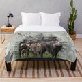 Jagdterrier hunting dog themed plush blanket