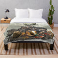 Jagdterrier hunting dog art plush blanket