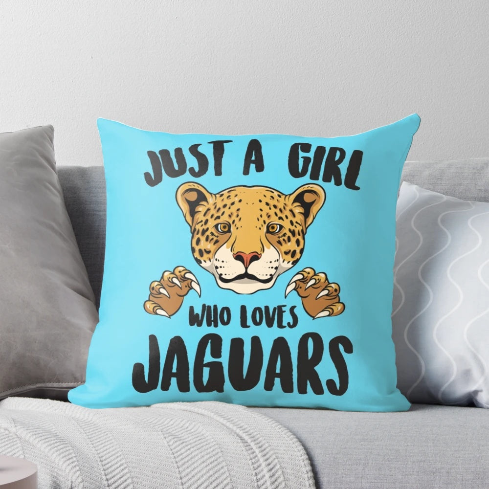 Soft, high-quality pillow featuring a jaguar design for jaguar and wild cat lovers