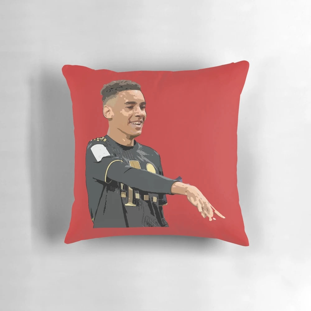 Jamal Musiala inspired football pillow