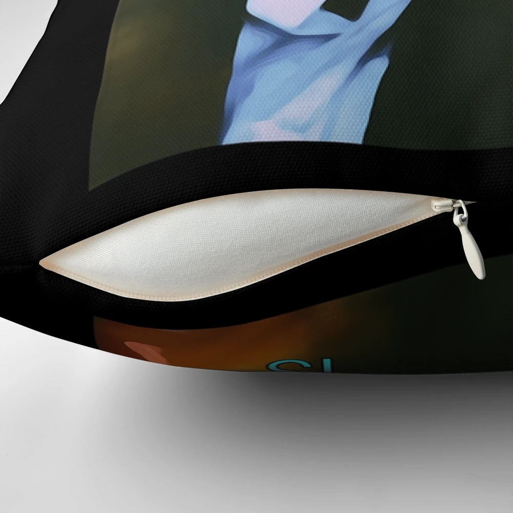 Pierce Brosnan as James Bond 007 on a decorative pillow