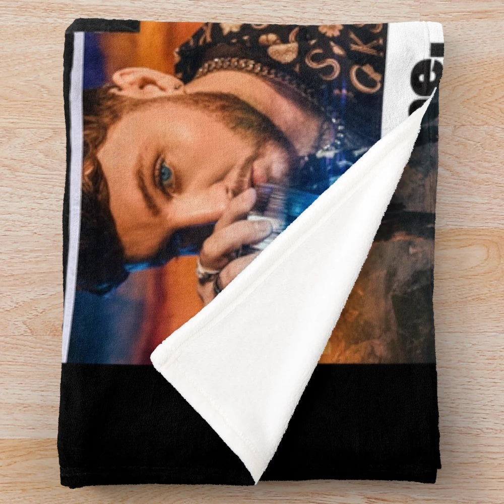 James Inspired Plush Blanket with Arthur World Tour 2022 Design