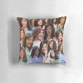 Collage pillow featuring characters from the Australian comedy shows Ja'mie Private School Girls and Summer Heights High.