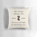 Jane Austen's 'Pride and Prejudice' literary quote printed on a black and white pillow for book lovers and home decor