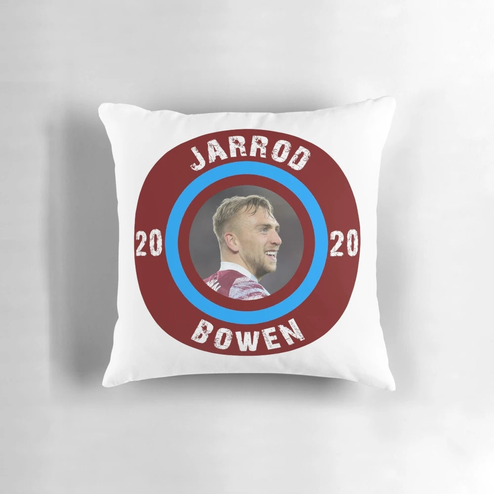 Comfortable Jarrod Bowen-themed pillow, perfect for West Ham United fans