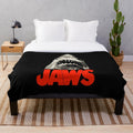 Jaws-inspired great white shark plush blanket for movie fans