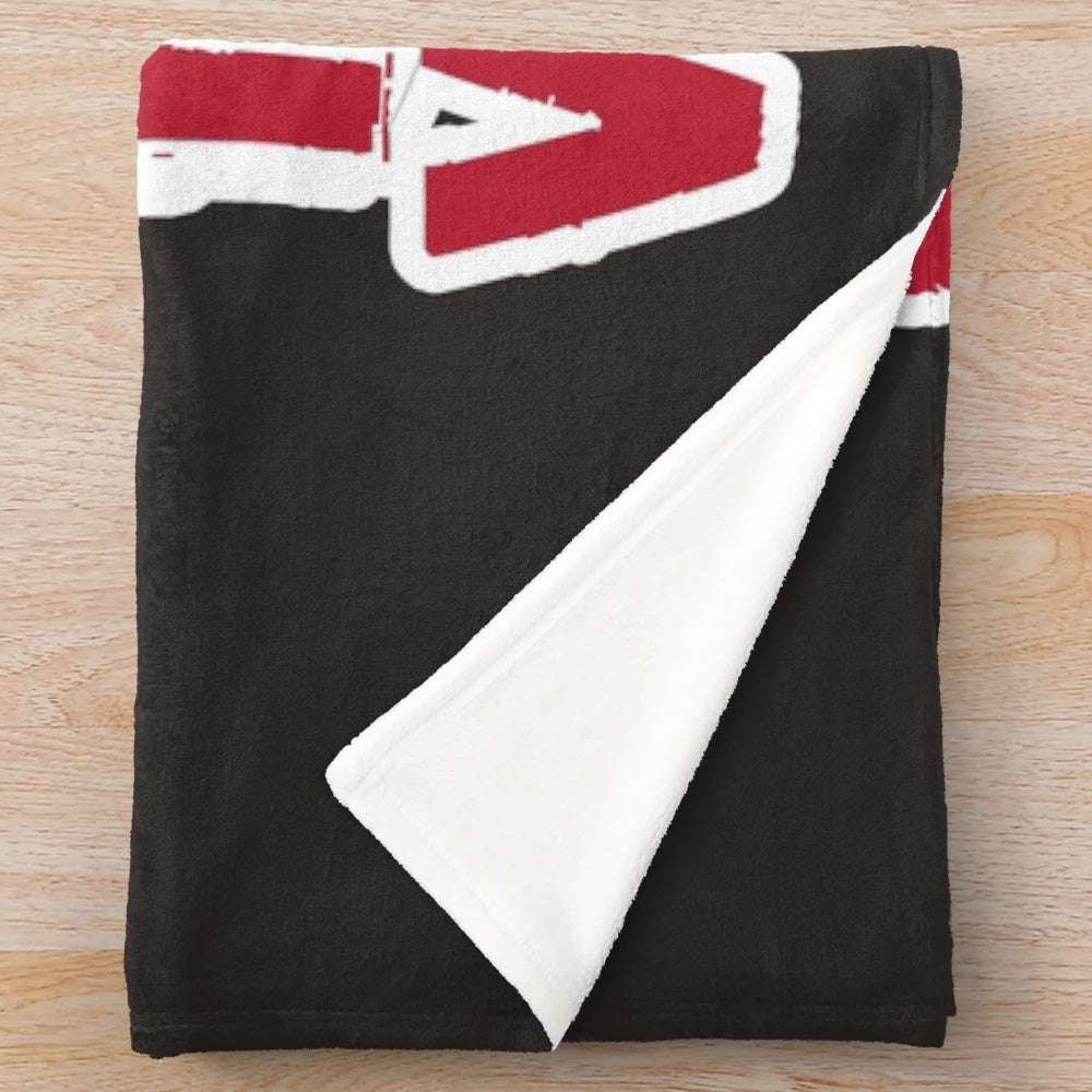 Jaws movie inspired plush blanket with classic horror movie graphics