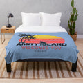 Jaws movie-themed plush blanket featuring Amity Island