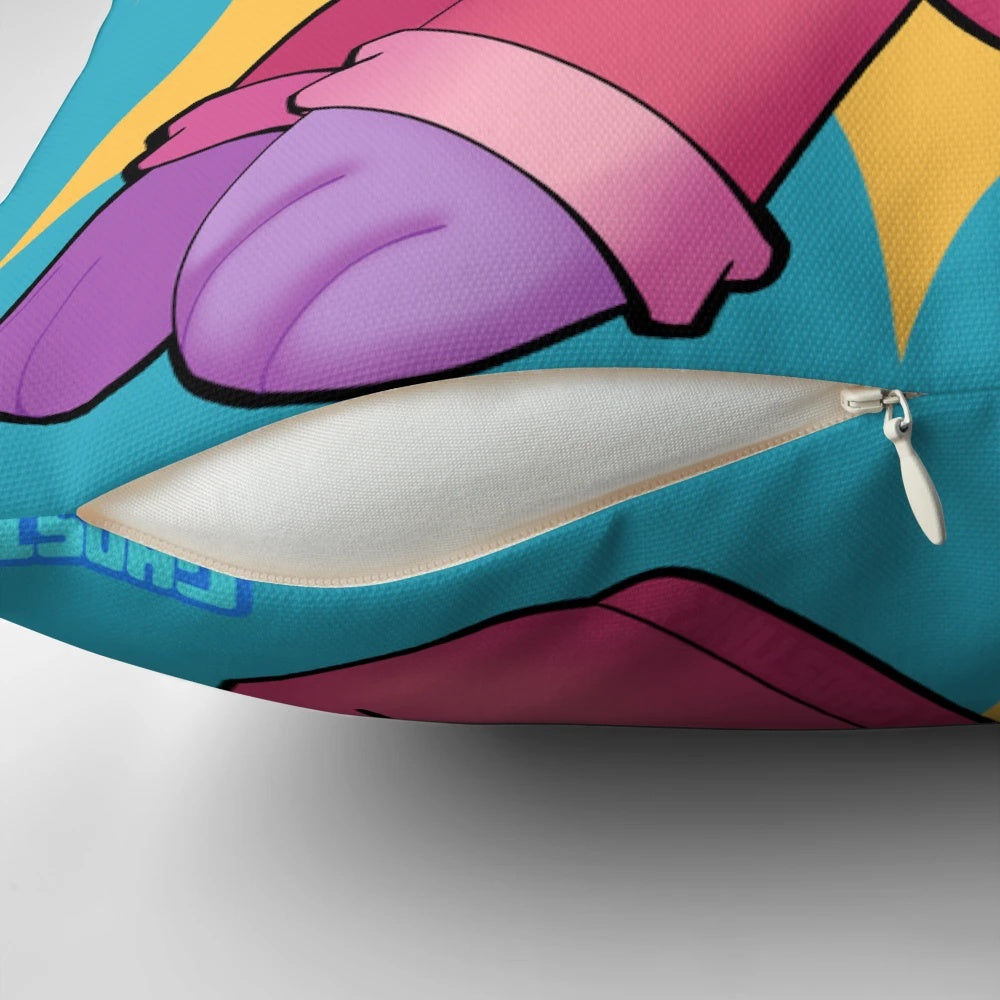Soft and plush Jax pillow featuring TADC and Digital Circus fanart design