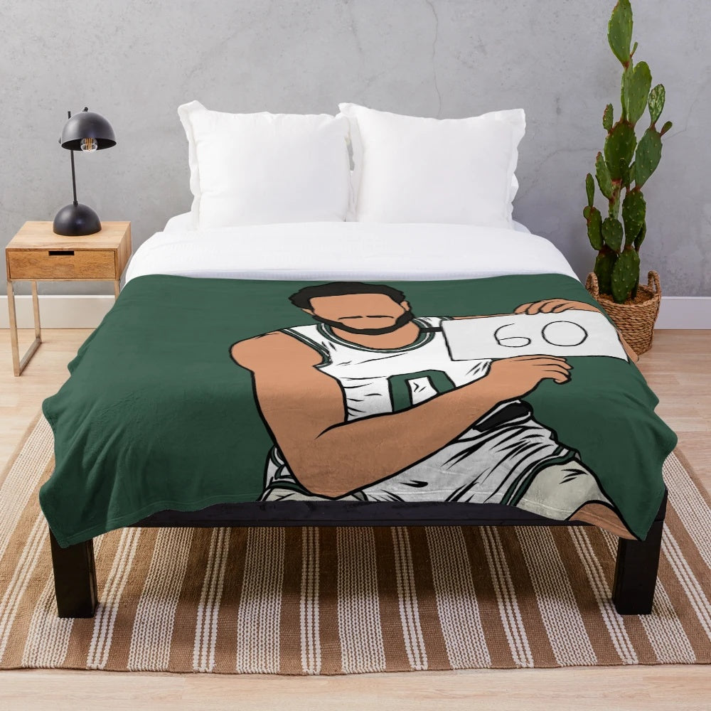 Jayson Tatum 60 Point Game Inspired Plush Blanket