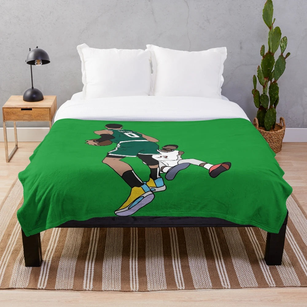 Jayson Tatum Crossover Plush Blanket