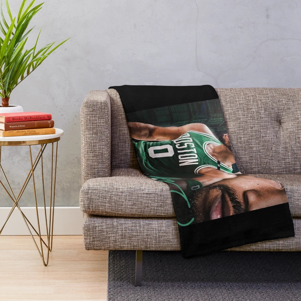 Jayson Tatum Basketball Plush Blanket