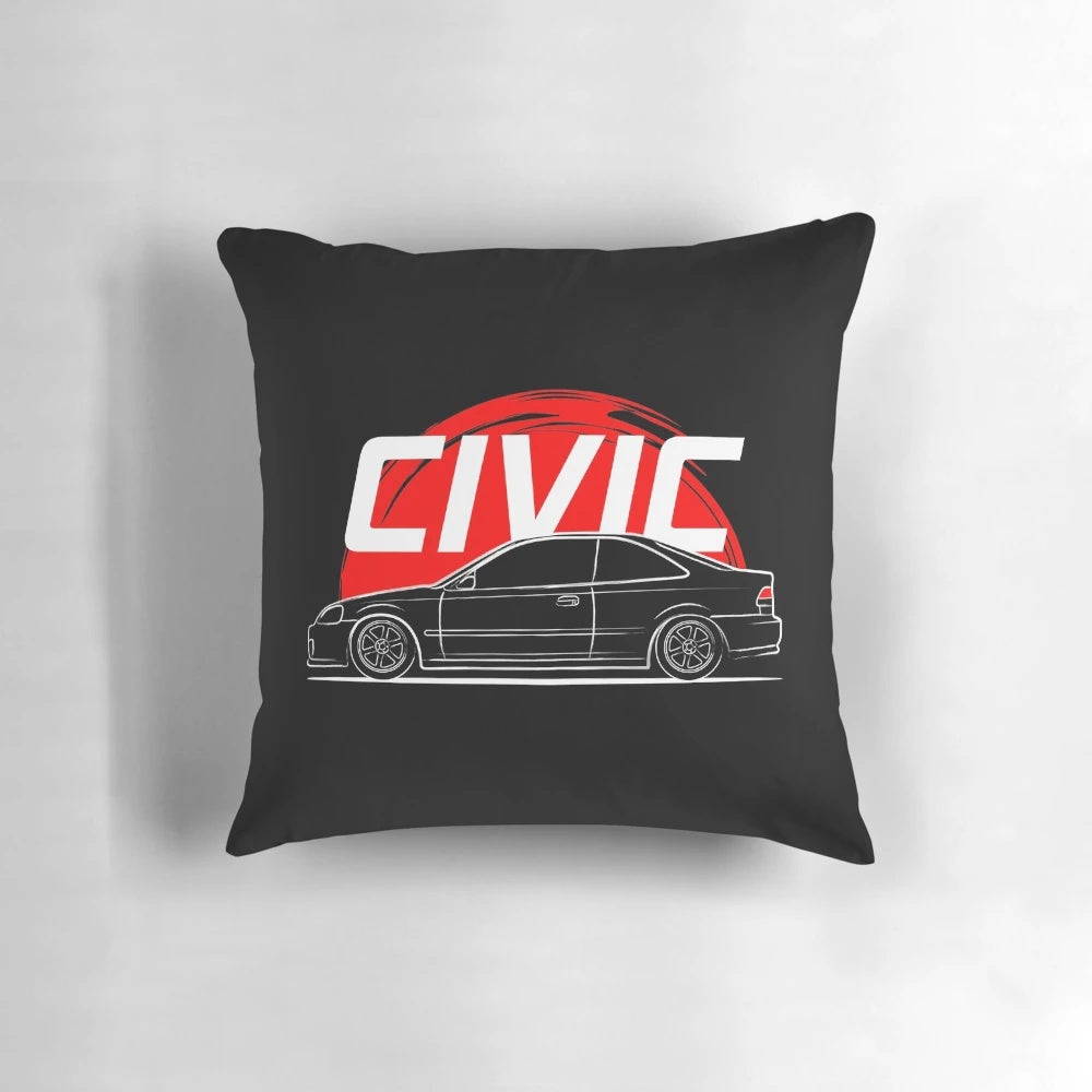 JDM Civic Coupe Pillow - Comfortable and stylish home decor for Honda Civic fans
