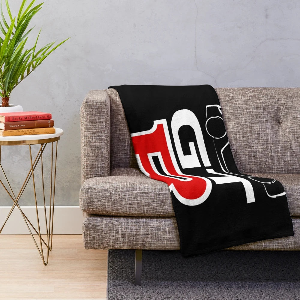 Plush blanket featuring a Nissan GT-R, a popular JDM supercar