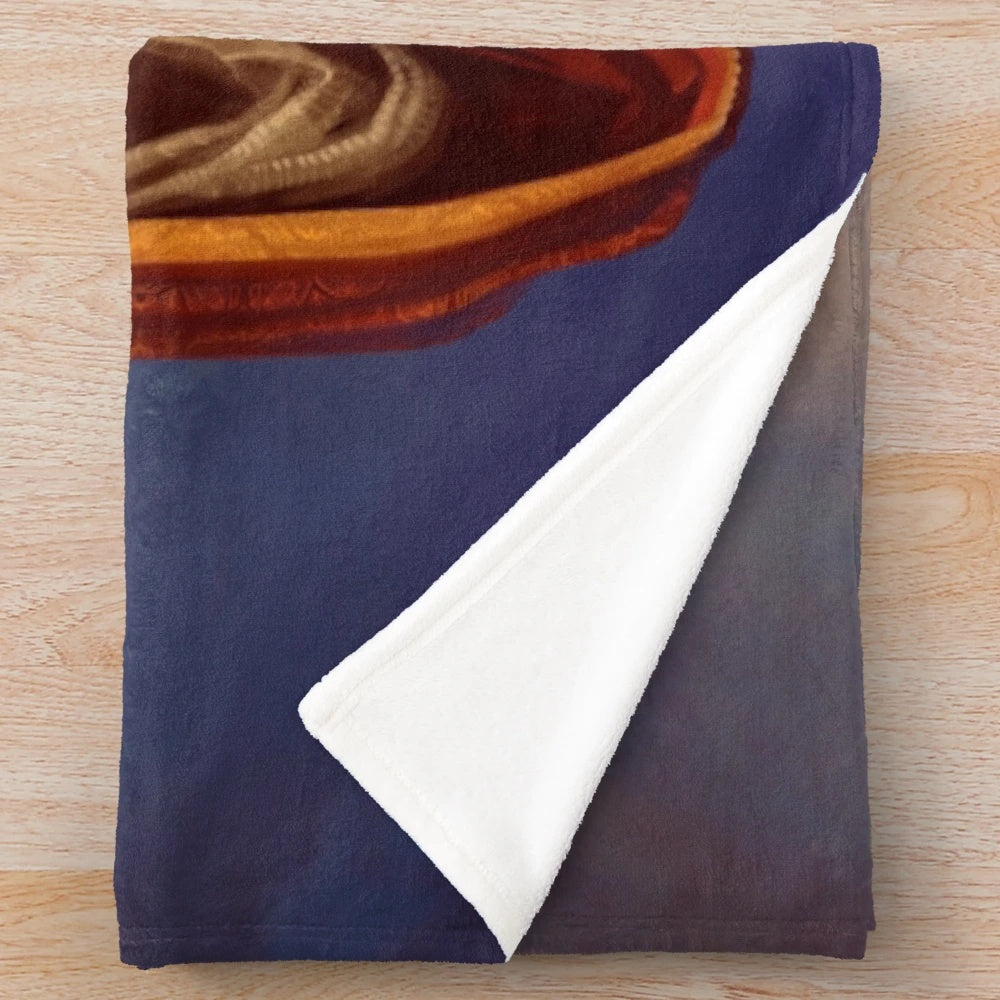 Jeff Goldblum inspired plush blanket with pop art religious imagery