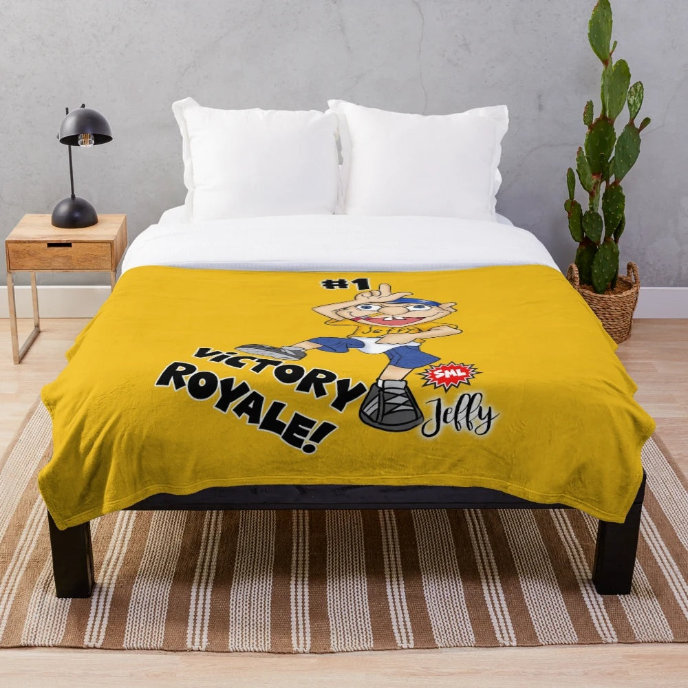 Jeffy inspired plush blanket with a funny dance design