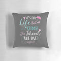 Pillow featuring the text "FOR JEHOVAH WE LIVE" with a design inspired by Jehovah's Witness pioneer life.